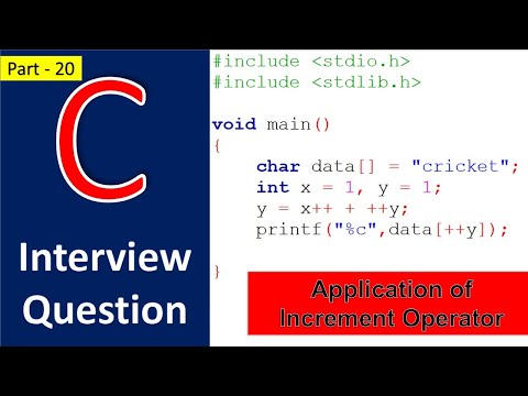 20 C interview question || Increment ||
