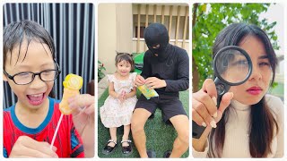 Kind kidnapper and heartless sister - Father with little girl 🥷🏻💋👧🏻 Linh Nhi Shorts by LNS vs SH