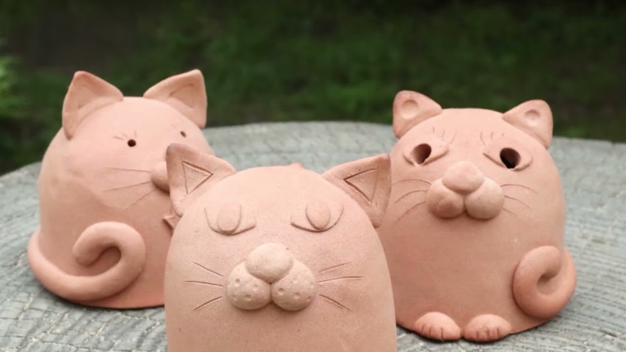 にゃにわ作り陶芸体験コース（猫風ハニワ） - YouTube
