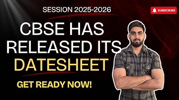 CBSE DATE SHEET 2025-2026 OUT! | Full Exam Schedule