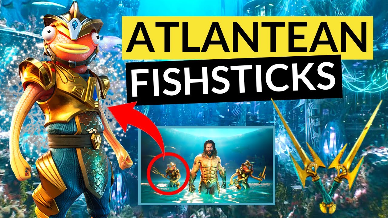 New Atlantean Fishstick Skin In Fortnite Atlantean Fishstick Bundle Gameplay Review Youtube