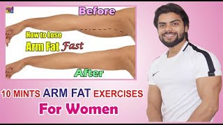 10 Mints home workout for Arm Fat / How to lose Arm fat Fast