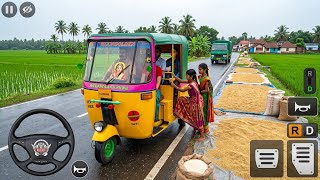 🛺 Indian Tuk Tuk Auto Rickshaw vs Village Passenger Pickup Challenge 😱 | BUSSID Gameplay screenshot 5
