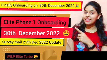 Wipro Elite Phase 1 Onboarding Date  30th December 2022 announced| Survey mail 25th Dec 2022 Update|
