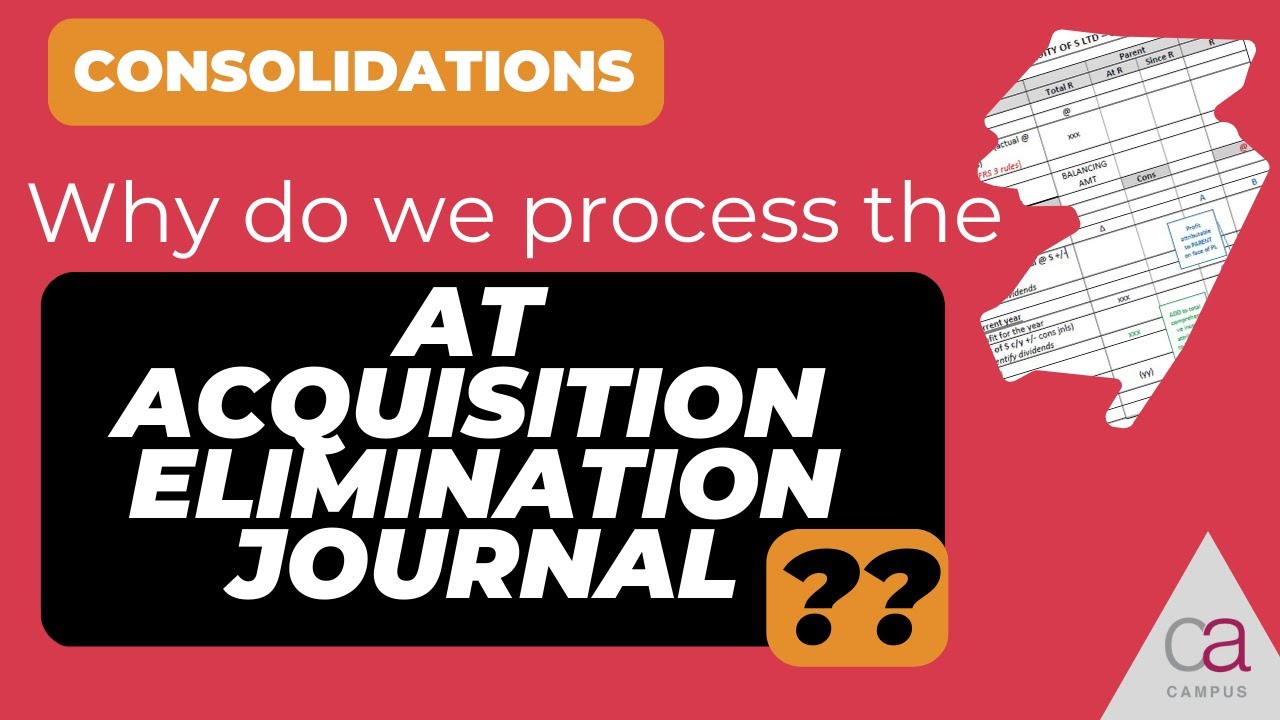 Why do we process the AT ACQUISITION ELIMINIATION journal of the subsidiary in the group records