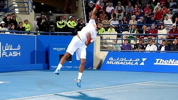 Jo Wilfried Tsonga Mubadala wtt 2013 - slow motion video