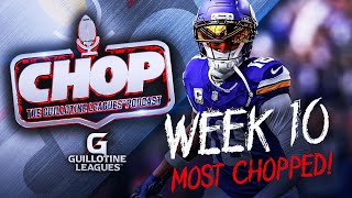 Most Chopped Players in Week 10 Guillotine Leagues™ (and What to Bid on Them!)
