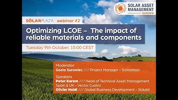 Optimizing LCOE: The Value of Reliable Materials and Components | Solarplaza Webinar