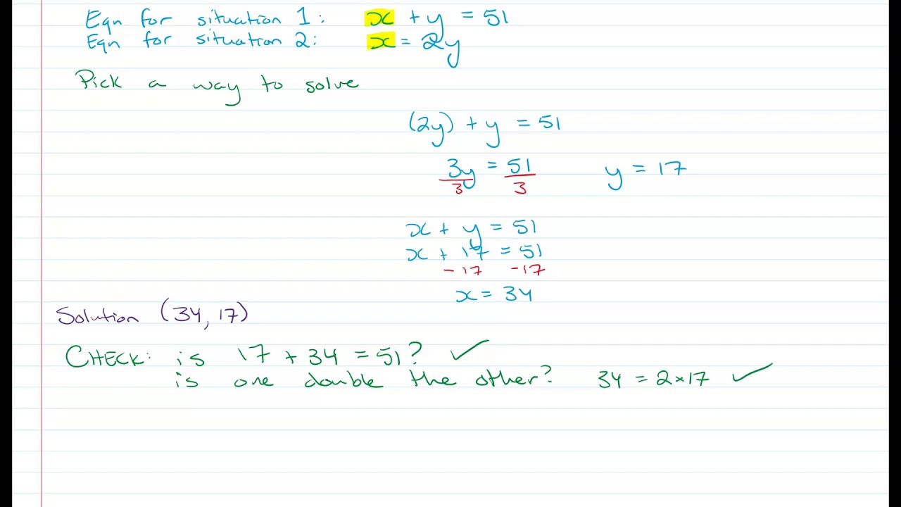 Applications Of Systems Of Equations YouTube Applications Of Systems Of Equations YouTube