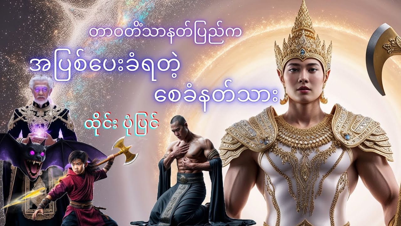 တာဝတိံသာနတ်ပြည်က အစေခံနတ်သား စူဒါထေ့ပ် ထိုင်းပုံပြင် Thai Speaking Myanmar,Thai and Myanmar Speaking