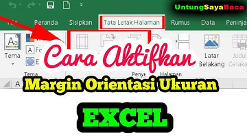 Cara aktifkan menu margin orientasi ukuran pada excel tanpa printer
