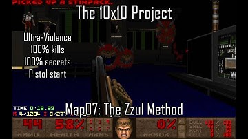 Doom II: The 10x10 Project - Map07: The Zzul Method (UV-MAX)