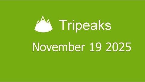 Microsoft Solitaire Collection - Tripeaks - November 19 2025