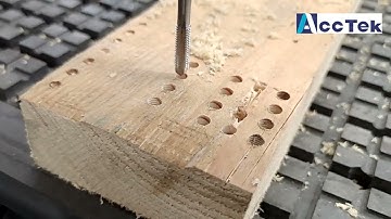 Machine Tapping on wood test for Ben, AccTek AKM1530C ATC cnc router machine