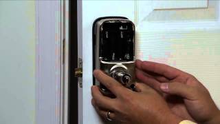 Yale Real Living Lever Lock Installation - Attaching  Cable; Interior Escutcheon 04