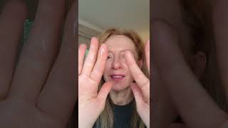 Quick Face Yoga Puffy Eyes Lymphatic Drainage massage #shorts #lymphaticdrainage #facemassage 🥰