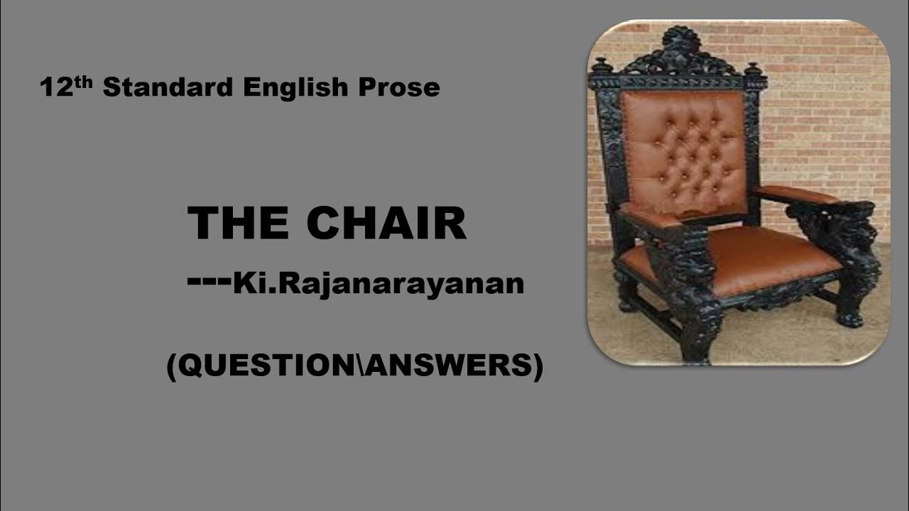 The Chair12th Standard English Prose Question \Answers TN State