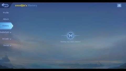 how to unhide history | how to hide mobile legends history in 2023 What it looks like if it