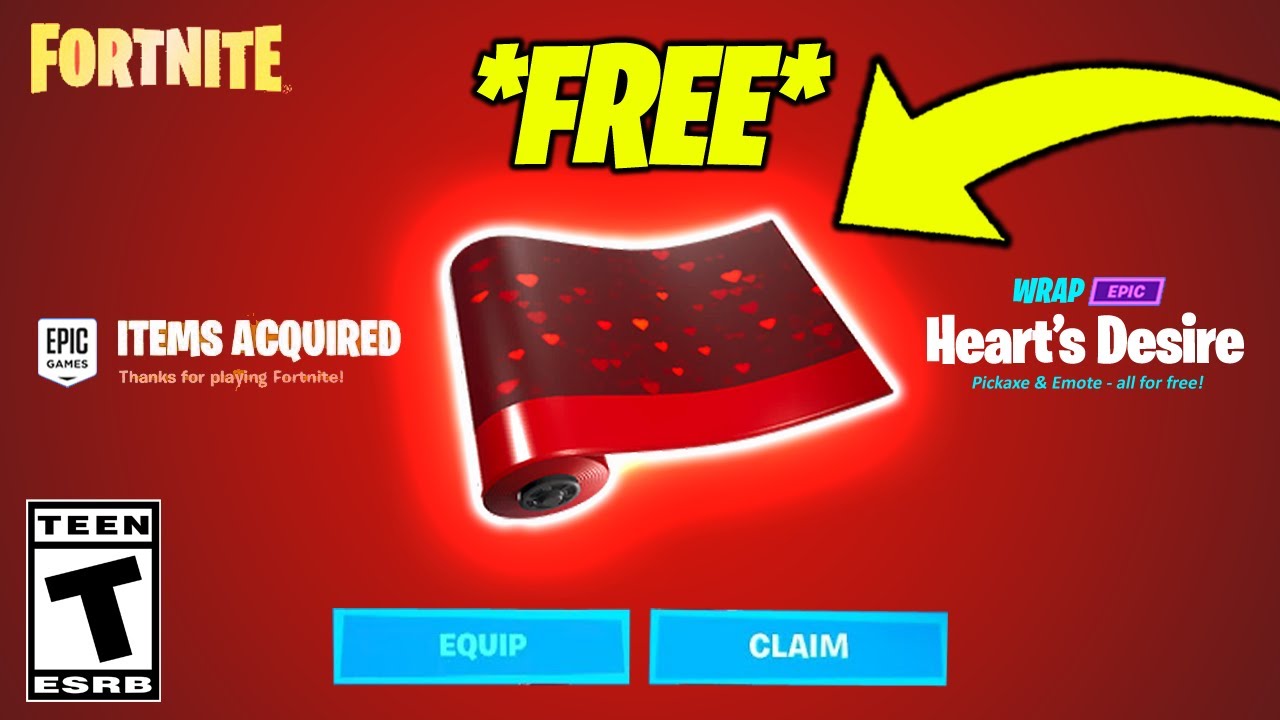 Fortnite Heart's Desire UNRELEASED Wrap For FREE!! (Limited Time) YouTube