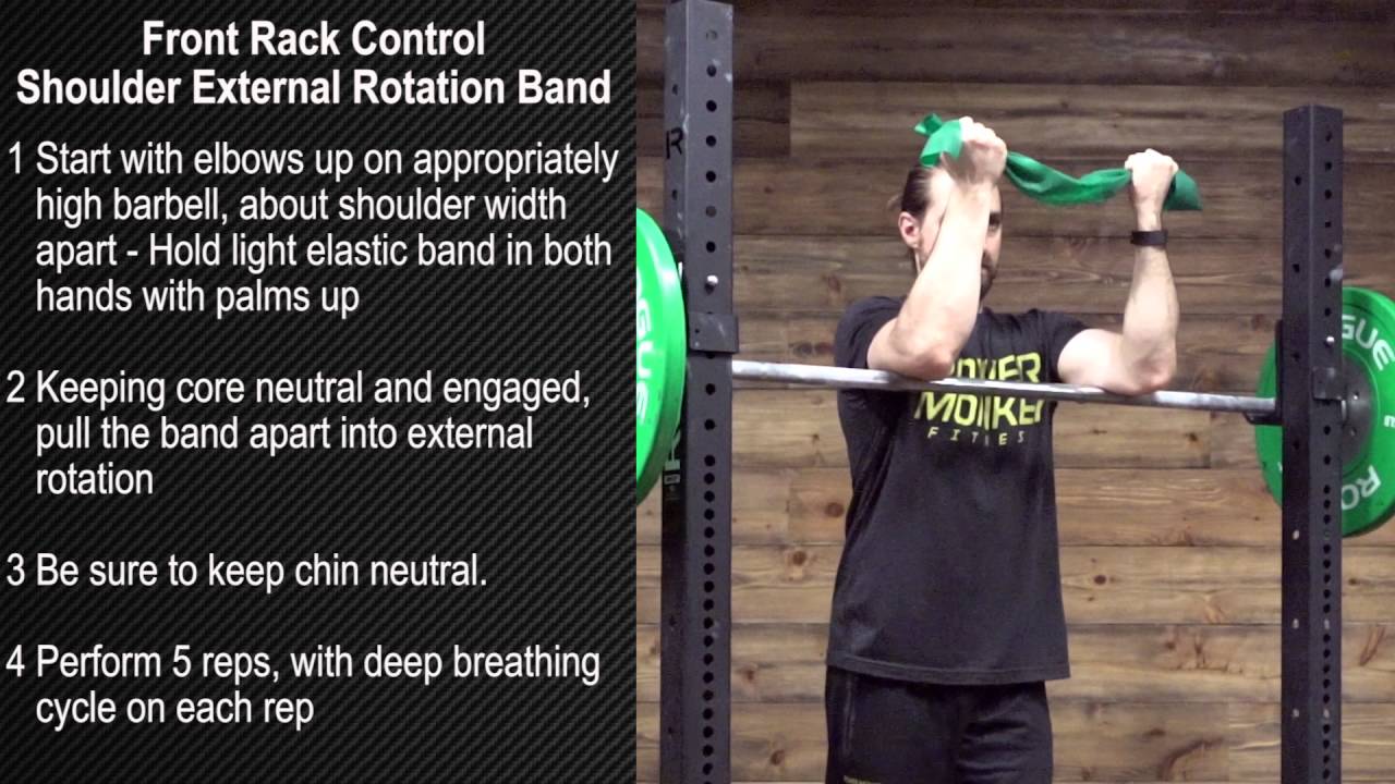 Front Rack Control Shoulder External Rotation Band YouTube