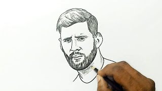 how to draw lionel messi with a beard youtube