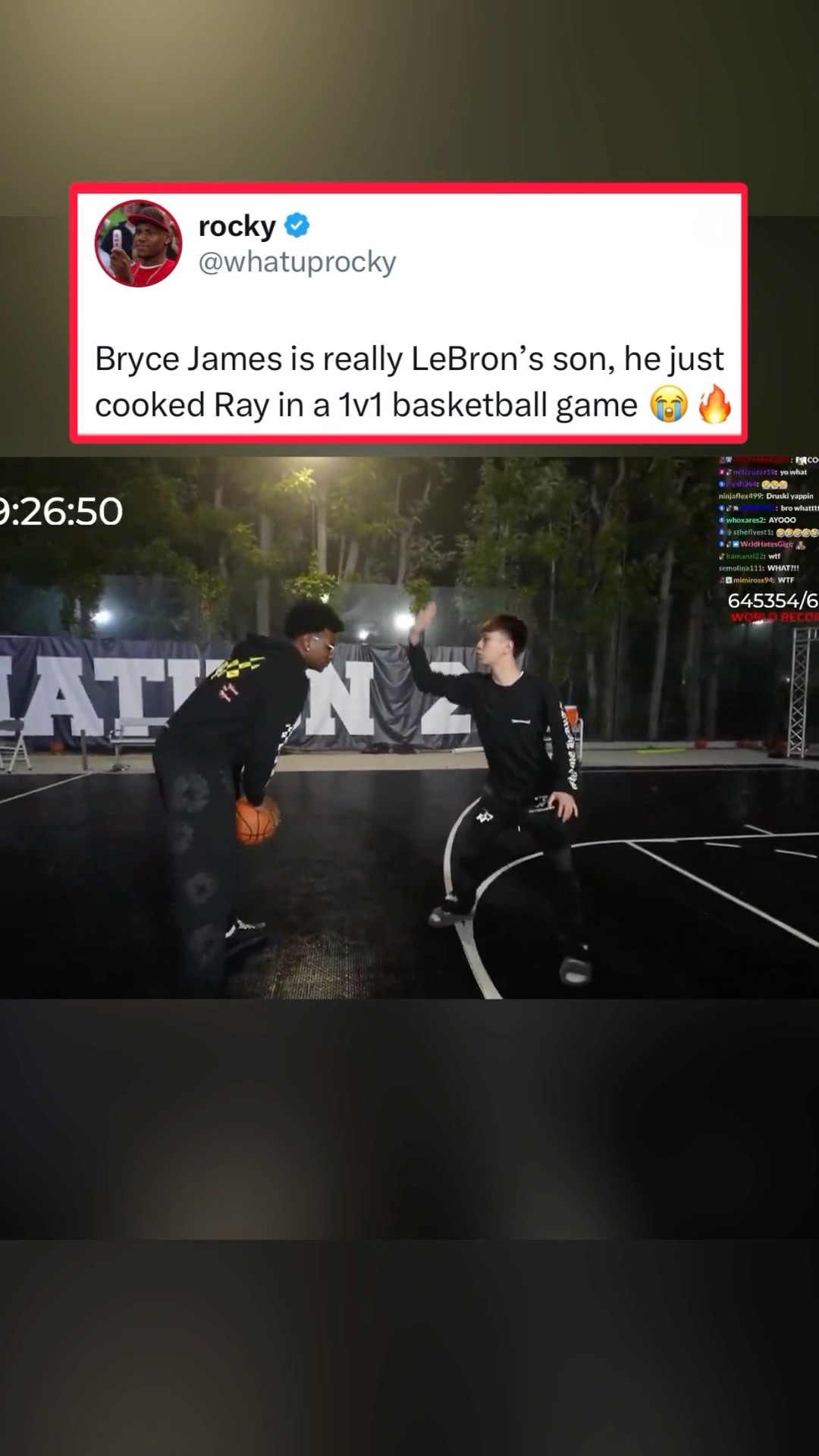 Bryce James vs Ray 1v1 ?
