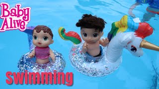 BABY ALIVE Vaction Swimming in the Pool baby alive videos