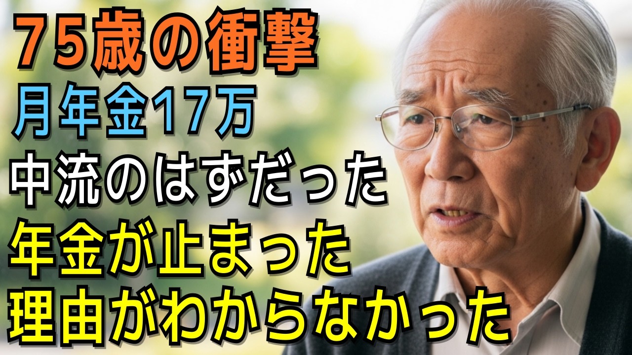 75歳の衝撃——年金17万・貯金1180万、中流のはずだったある日、年金が止まった。理由がわからなかった。