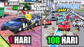 100 HARI DI GTA 5 !! DARI DRIVER GOCAR SAMPE MENJADI PEMBALAP MOBIL PROFESIONAL GTA 5 MOD