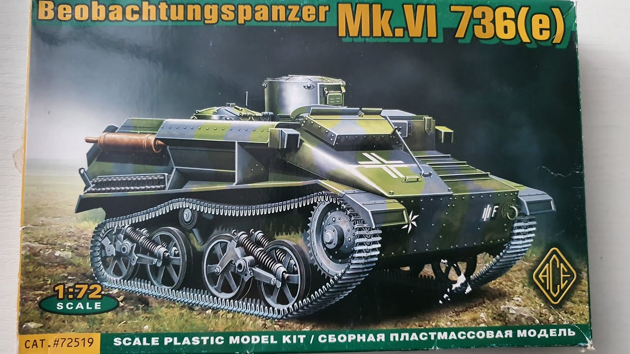 ACE model-Beobachtungspanzer Mk.VI 736(e) 1:72 !!! UNBOXING !!! - YouTube
