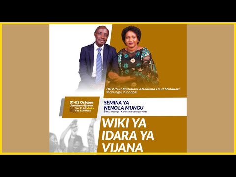 LIVE SEMINA YA VIJANA WIKI YA IDARA YA VIJANA CA S KANISA LA TAG UBUNGO