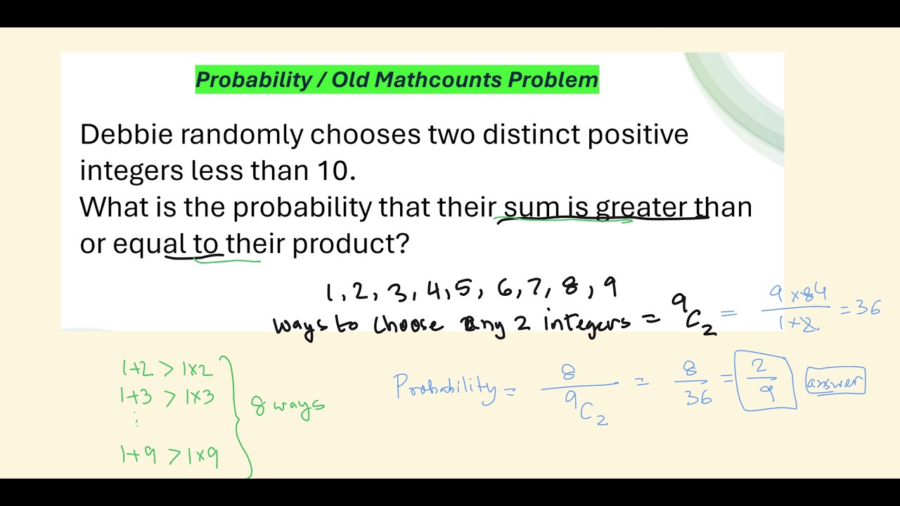 Probability / Old Mathcounts Problem - YouTube