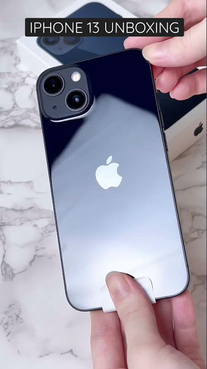 Unboxing the new #iPhone13 in Midnight colour 😍