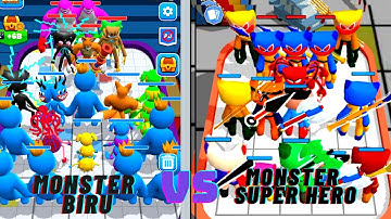 Merge Monster Superhero vs Merge Master Blue Monster Fight Android, iSO Gameplay Part 2