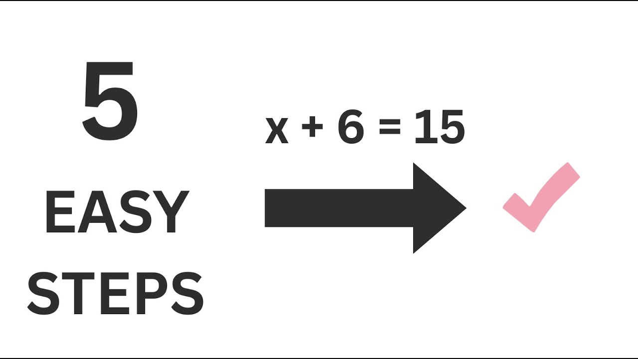 How to Solve Any One-Step Equation