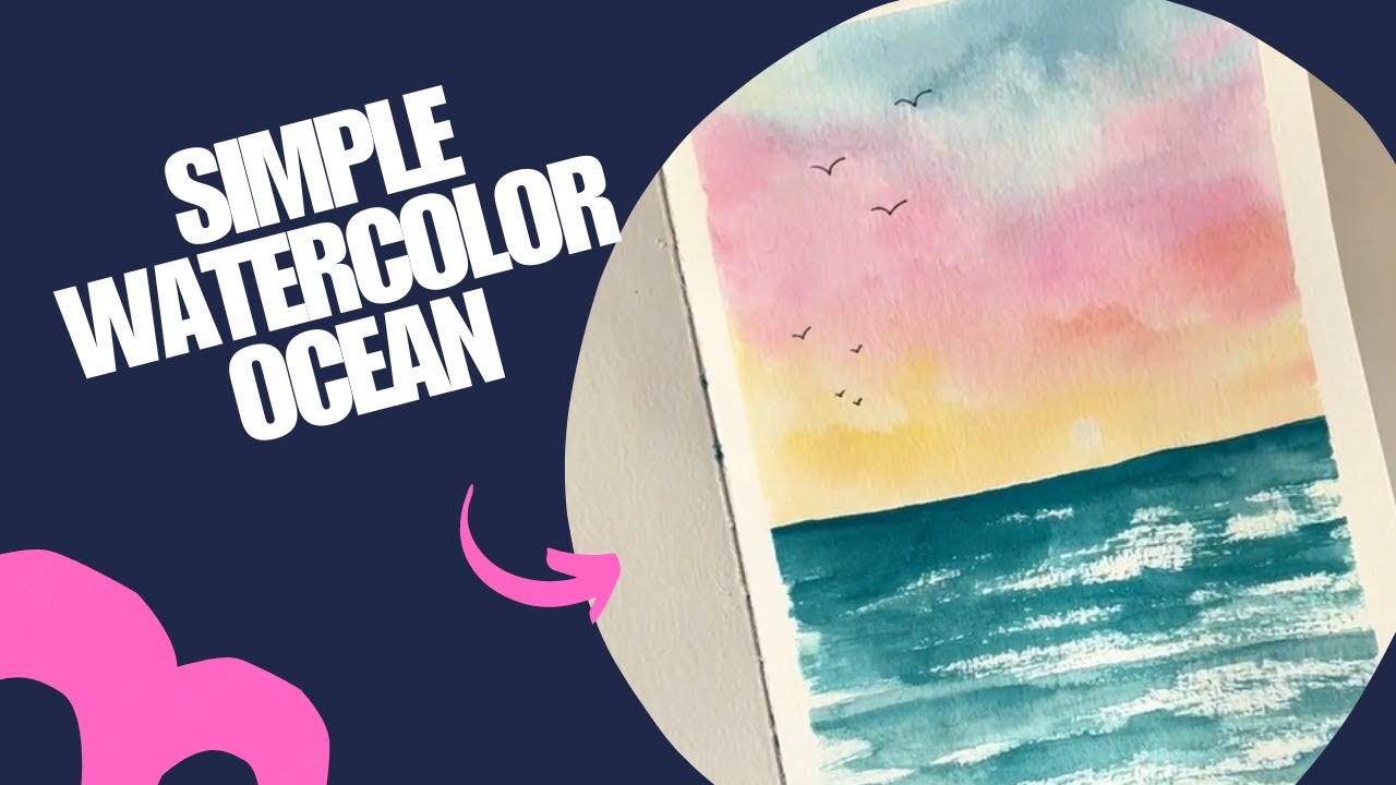 Easy Watercolor Paintings Of Oceans Watercolor Painting Golden Sunset easy-watercolor-paintings-of-oceans-watercolor-painting-golden-sunset