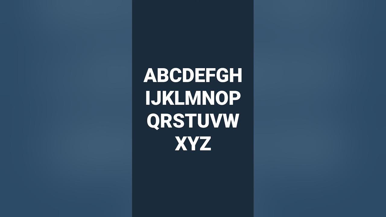 Abcd Efgh IJK LMNOP Qrs TUv Wyz - YouTube