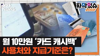 다음 달부터 월 10만 원 카드 '캐시백'…어디서 사용 가능? (자막있슈) / SBS