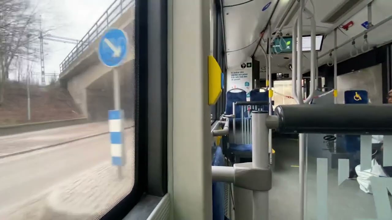 Sweden, Västerås - Bus 2 Ride from Kungsängsgatan to Västerås Centralstation