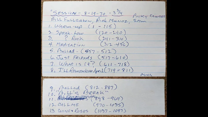 SAM MESSINA SESSION 08-19-1970