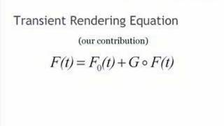 CS290B|Fall07: Transient Rendering Wealth