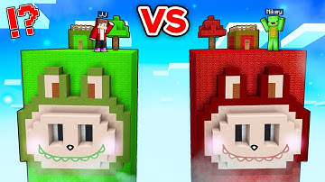 JJ And Mikey NOOB vs PRO : SKYSCRAPER CHUNK BATTLE in Minecraft Maizen