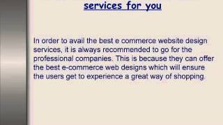 Aspects of a professional  e commerce website design services(This Video has been made by FuturisticBug. It is one of the leading, professional graphic design, seo, web design and development company. It can provide ..., 2015-11-20T12:29:50.000Z)