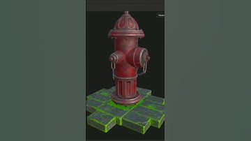 fire hydrant texturing #substancepainter #texturing #game #hastkala #3d #art