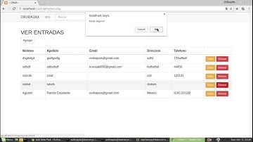 CRUD con Ajax, PHP y MySQL