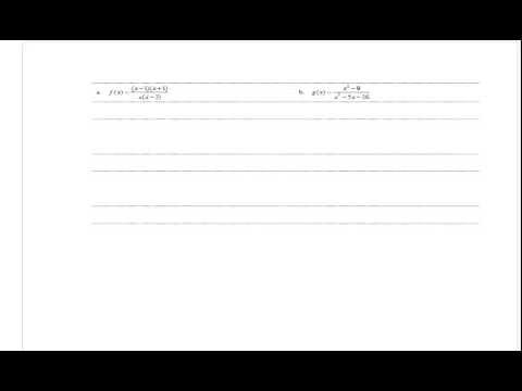 Finding Values that make a Rational Expression Undefined Module 2 MTH 062