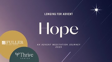 Advent Meditation Journey 2025 - Hope