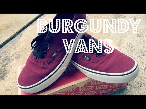 Vans Authentic (Burgundy/Maroon) ON FEET