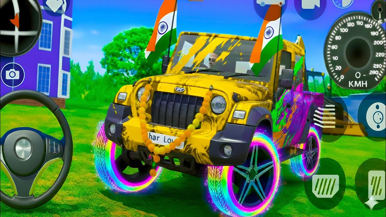 Dollar (Song) Shidu Mosewala Modified Mahindra White Thar Indian Cars Simulator 3D Gameplay Part-99