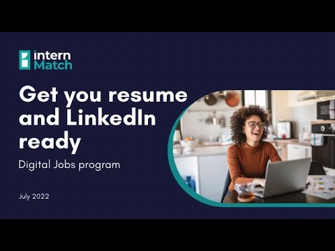 Digital Jobs program | Get your resume and LinkedIn ready  (Cohort 4) July 2022